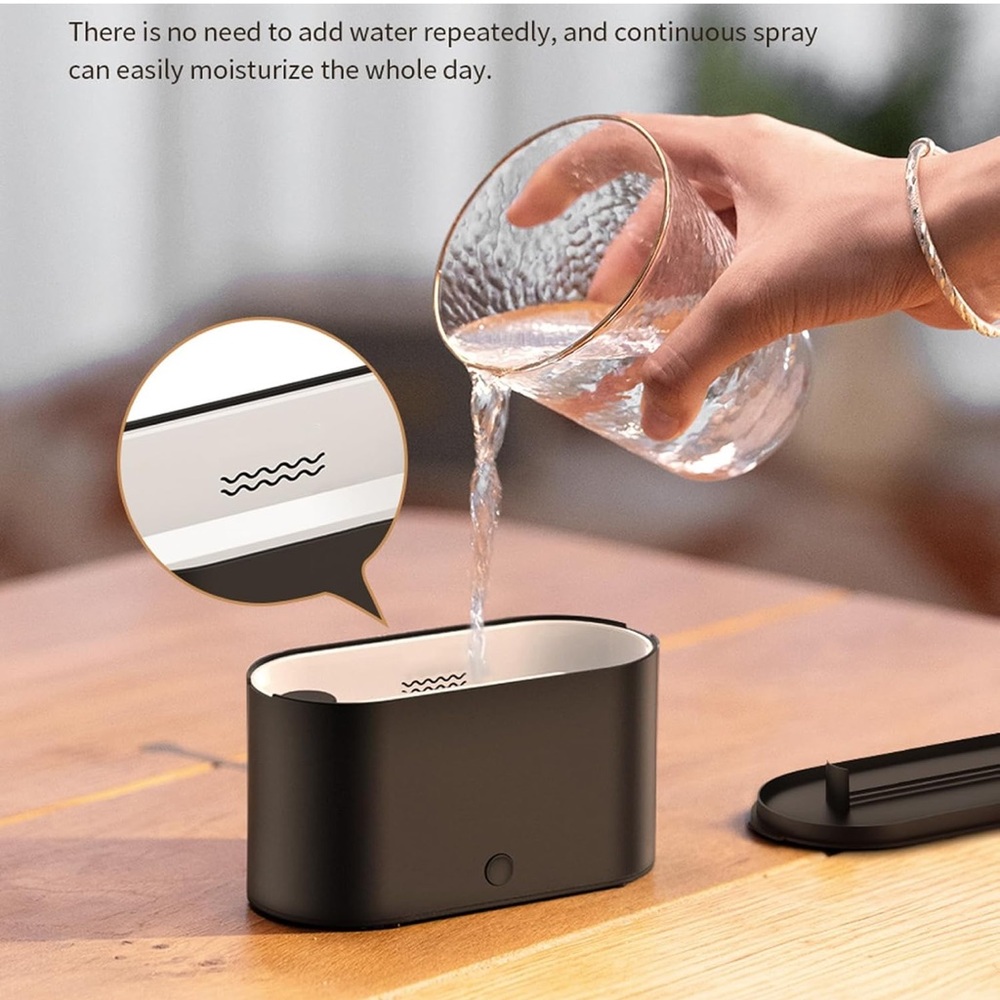 Flame Aromatherapy Diffuser Humidifier in Black - Picture 6 of 8